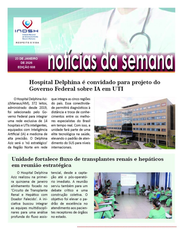 Notícias da Semana INDSH nº 607 - 16/11/2025